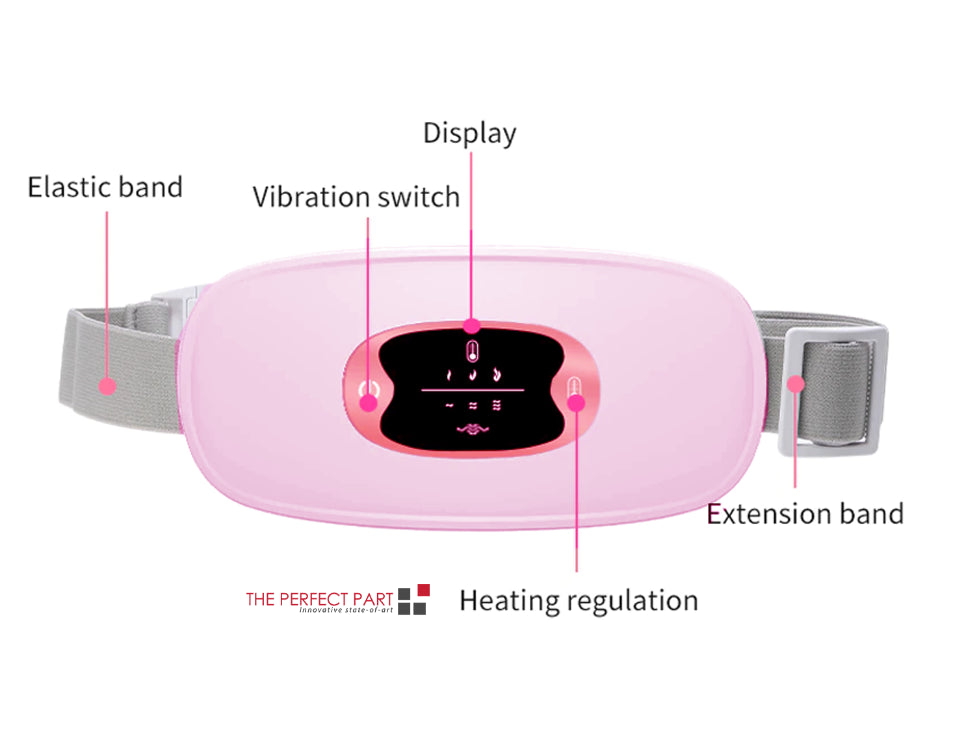 MENSTRUAL VIBRATING HEAT PAD BELT