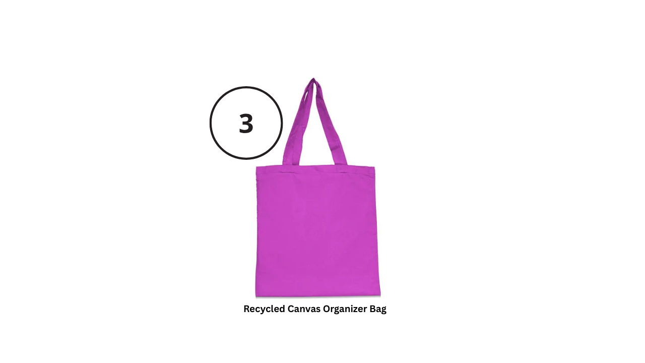 RECYCLED CANVAS ORGANIZER BAG (pink)