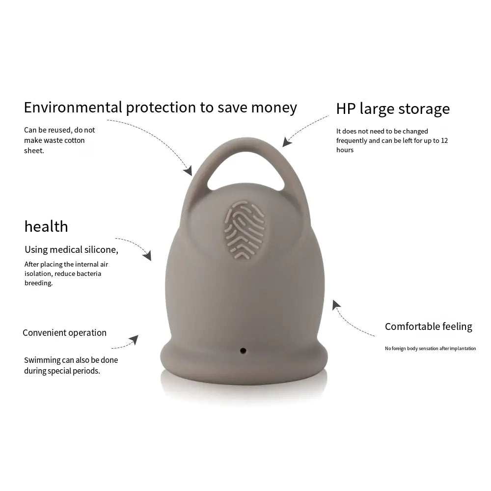 Silicone Menstrual Cup with Pull Ring - Moon Cup