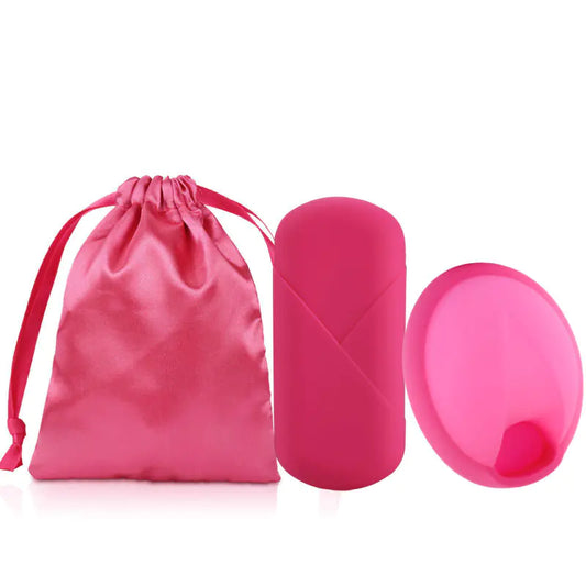Silicone Menstrual Cup with Storage Bag for Women