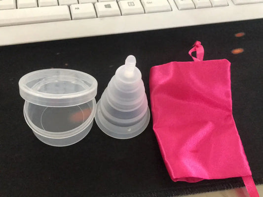 Silicone Foldable Menstrual Cup and Sanitary Pads